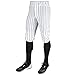 CHAMPRO Triple Crown Knicker Style Baseball Pants with Knit-in Pinstripes and Reinforced Sliding Areas, White,black, Medium