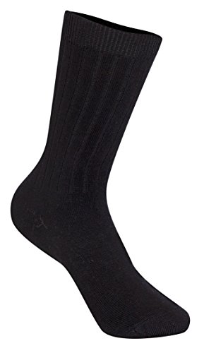 CLASSROOM Little Boys' Uniform Rib 3 Pack Crew Socks, Black, Small
