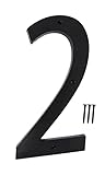6 Inch House Home Address Street Numbers for Outdoor Indoor Exterior Building Apartment Yard Black Plastic, UV Resistant Number 0-9 Letter A-B-C (2)