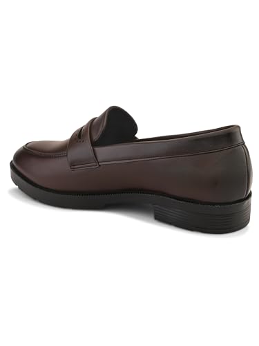 Image of STANPHORD Men Formal Penny Loafer Shoes | PU Slip-On Moccasins | Cushioned Anti-Slip | Office Business Casual (TPSL 25020)
