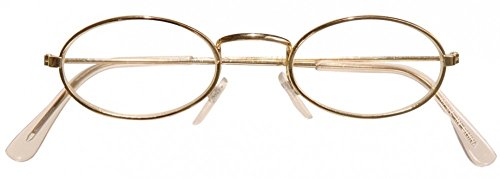 shoperama Brille mit goldenem Rand für Weihnachtsmann Oma Opa Zwerg...
