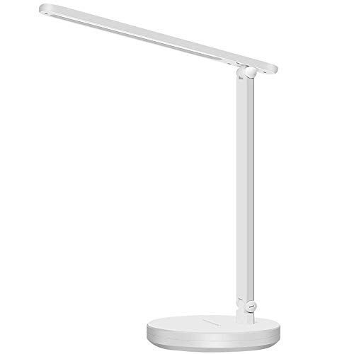 MMEI Schreibtischlampe Bürotischlampe Eye Caring Leselampe Dimmbare Tageslichtlampe Studienlampe 3 Beleuchtungsmodi Stufenlose Dimm-Touch-Steuerung