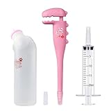 Xuanda Pet Pill Shooter, Pill Plunger Dispenser with 20ml Syringes and Nursing Bottle Feeder for Cats, Dogs and Small Animals（Pink）