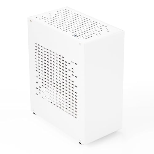 Boîtier d'ordinateur de bureau ITX blanc compact A07 pour intégration salon et cinéma maison HTPC
