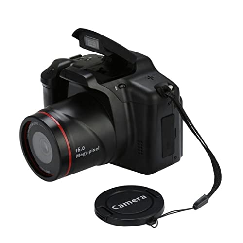 Xoeryoy Fotocamera Digitale SLR 1080p Video videocamera Fotocamera Digitale Zoom 16x con Schermo da 2, 4 Pollici per Fotografia vlogging Nero