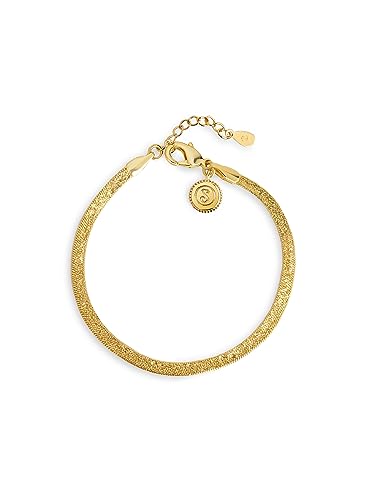 SINGULARU - Pulsera Lisse Sparkling. Latón con Acabado en Baño...