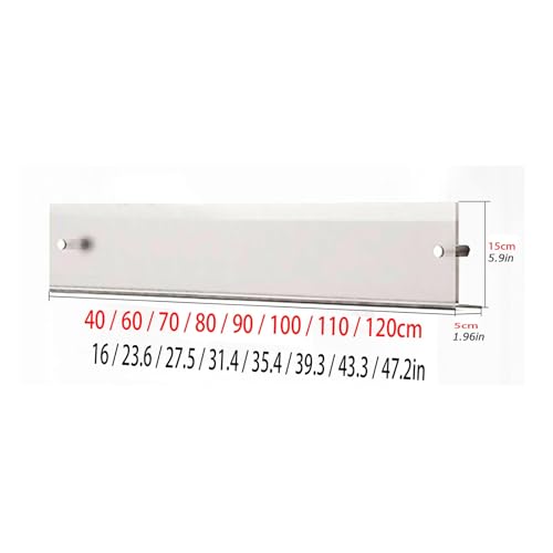 Soporte de pared acrílico para folletos y revistero transparente de 120 cm pack de 2 3