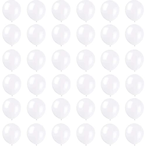 Ballon Blanc,36 Pièces 5 Pouces Ballons de Baudruche,Ballon Anniversaire,Ballons Blanc en Latex Mat Helium Gonflable de Fete,Mariage,Baby Shower,Anniversaire...