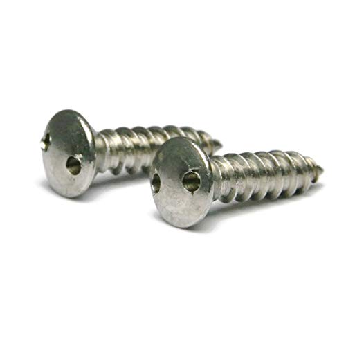 Spanner Security Oval Head Sheet Metal Screws 18-8 Stainless Steel #8 x 1