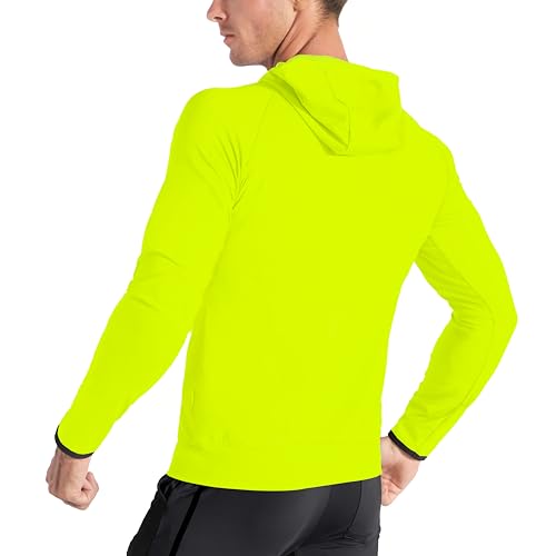 Image of BROKIG Mens Windbreak Running Jacket Zip Up Hoodie