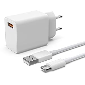 BOLUX-JS Chargeur Type C Charge Rapide pour Samsung Galaxy A14 A23 A13 A12, A32, A33, A54, A53, A51, S10, S9,S8, A20e, A04S, Chargeur USB C Rapide Secteur avec 2M Type-C Câble