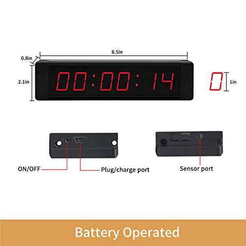 Ganxin Wired Laser Timer For Training,Led Stopwatch Race Clock,Racing Timer,Skating Track And Field Running For Sprints Bike Motorcycle (Small, Built-In Battery) #TOP1