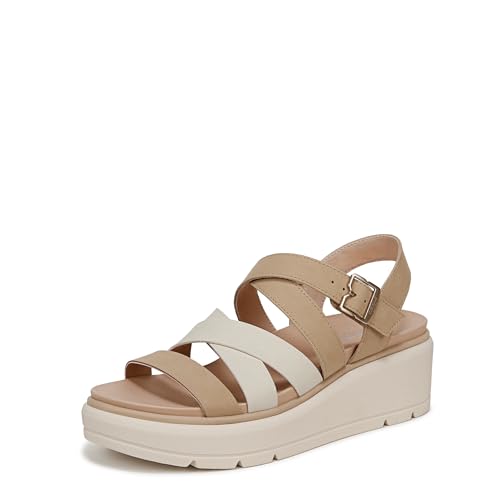 Dr. Scholl's Shoes Womens Nice Day Max Sun Wedge Sandal Light Sand Smooth 10 M