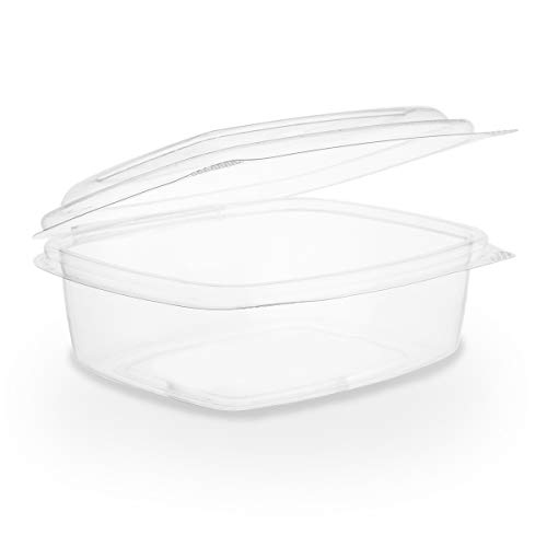 Vegware Compostable 12oz Hinged Clear Deli Containers, Case of 300,