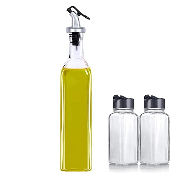 KREZON Oil Transparent Oil Containers for Kitchen Oil Dispenser Bottle