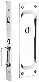 Emtek 2105 7-1/2" Height Solid Brass Privacy Pocket Door Mortise Lock, Polished Chrome