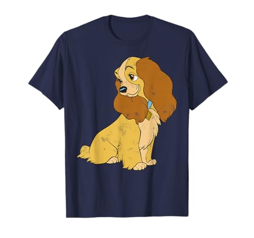 T-shirt Disney Lady portrait de La Belle et le Clochard idée cadeau femme