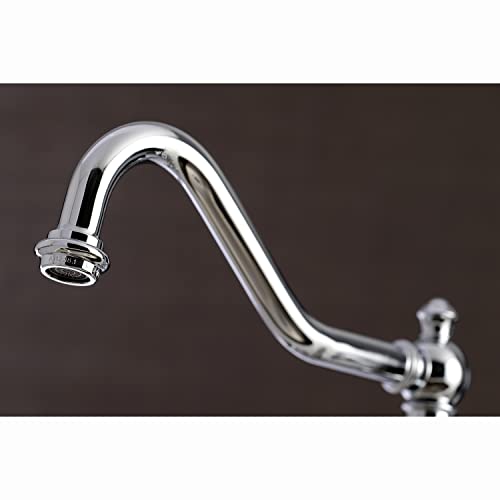 Kingston Brass KS3271PLBS Restoration 8" Bridge Kitchen Faucet with Sprayer, Polished Chrome by Kingston Brass - Image 5