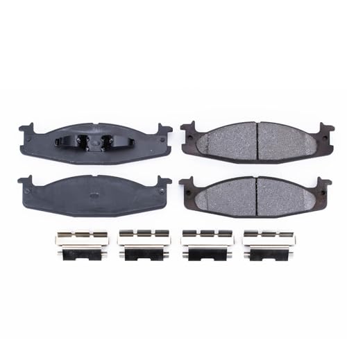 Image of PowerStop Front Brake Pads for Ford Bronco 1994-96 |E-150 2003 |E-150 Club Wagon 2003 |E-150 Econoline 1994-02 - Z17 Ceramic Brake Pads with Installation Hardware, 17-632
