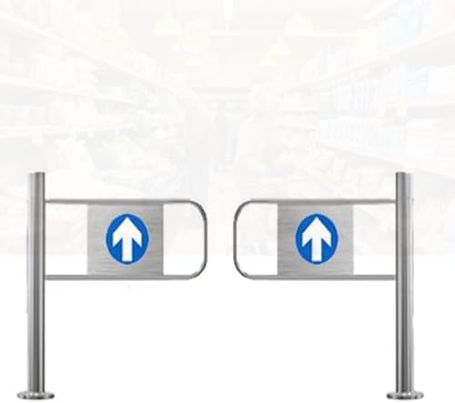 Heavy-Duty Stainless Steel Automatic Swing Door - 47.2" Industrial Metal Gate for Business & Store Entrances, Self-Closing Mechanism for Security & Convenience