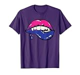Vampire Lips Bi-sexual Pride Sexy Blood Fangs LGBT-Q Ally T-Shirt