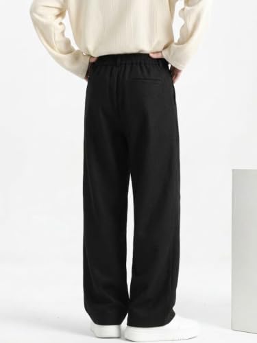 Image of Linen Pants for man | Relaxed Fit Korean Pants | Gurkha Trouser | Lower for Men | Elastic Waist Bottom wear | Straight Fit Casual Trousers | Formal Pant for Office & Wedding