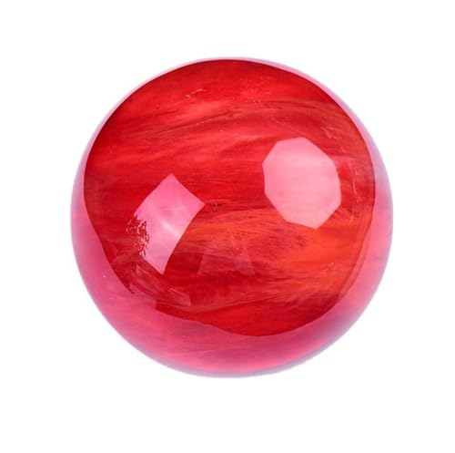 Boule de cristal quartz rouge contre le stress optimiser l'énergie feng shui 12cm