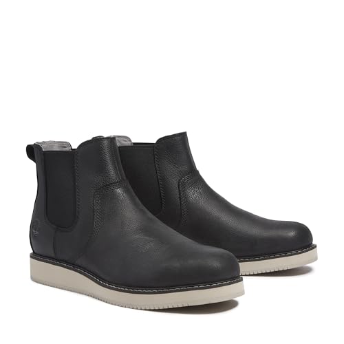 Timberland Men's Redwood Edge MID CHELSEA BOOT, BLACK, 8.5 Medium