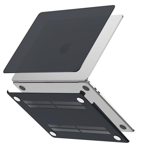 GPXIIZ Cover Compatibile con MacBook Pro 13 Pollici M2 M1 Custodia 2022-2016 A2338 A2289 A2251 A1706 A1708 A1989 A2159, Case Cover Rigida Protettiva in Plastica 13,3', Nero