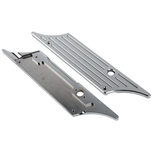 ALK Chrome Hard Saddle Bag Latch Cover Face Fits Road - (Aluminio) - (Izquierdo y Derecho Equipado con Alforjas Pintadas Duramente) miniatura 3