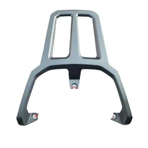 Porte-bagages arrière pour moto argent en aluminium compatible avec modification de coffre