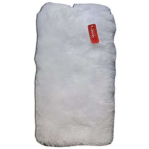 Image of Quago White Fur Fabric Unstitched Super Soft Cloth for Baby Photoshoot, Soft Toys Making, Art and Craft, Dress Material, Decoration etc. (1 Mtr, 60 Inch Pana) Solid