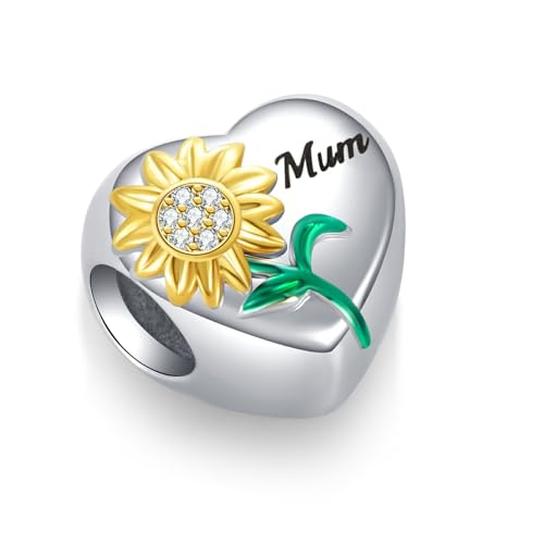Abalorio de girasol calado con mensaje You are My Sunshine para abuela 2