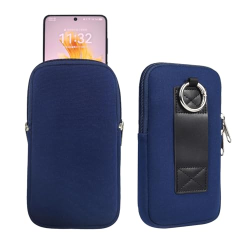 Funda de neopreno para teléfono de 6.9 pulgadas, funda universal para el cuello con clip compatible con iPhone 16, 15, 14, 13, 12 Pro Max, compatible con Samsung S25, S24, S23 Ultra W, correa para el