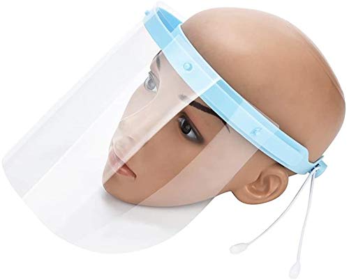 PROTECTOR Anti-Fog Adjustable Dental Full Face Shield with 10 Replaceable Plastic Protective Film