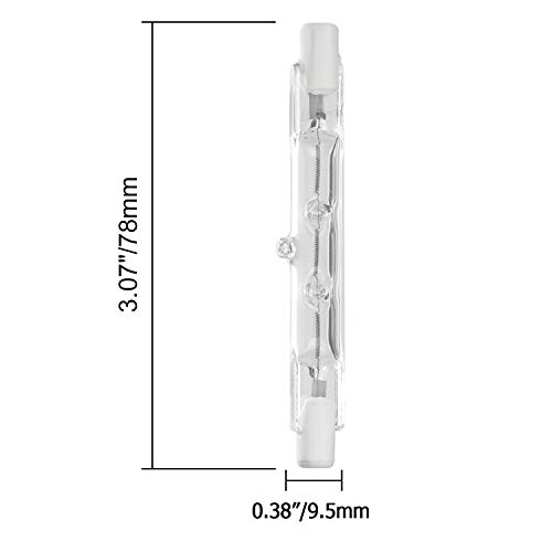 Haraqi 6 Pack Halogen Bulb R7S Base J Type 78Mm Double Ended Floodlight Bulb 120 Volts 75 Watt T3 For Work, Security, Landscape Lights And Floor Lamps #TOP1