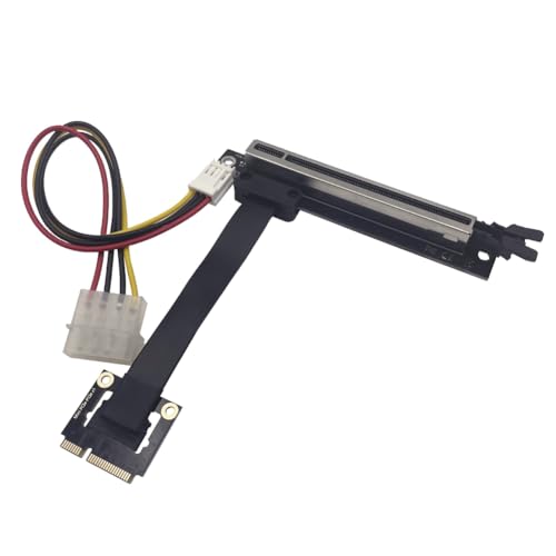 IJSDNVJNDX Adaptador de Tarjeta Elevadora PCIe 3.0 1x A 16x, Cable de Extensión PCI-e X1 A Mini PCI-e para Tarjeta de Sonido y Tarjeta Gráfica para Minería de Bitcoin