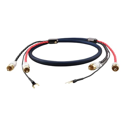 Cable auditivo de Estudio 2RCA a 2RCA para tocadiscos de 8.5 mm premium