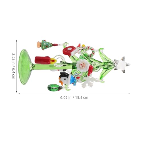 Figurine de Noël miniature en verre, le cadeau idéal pour le bureau