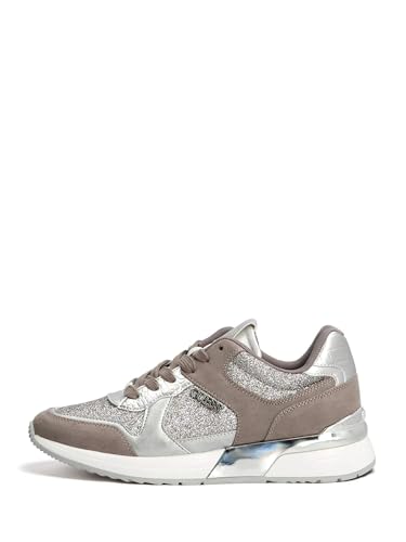 Baskets Guess Femme Argent FL7MYB fam12 : Chaussures Sneakers Argentées