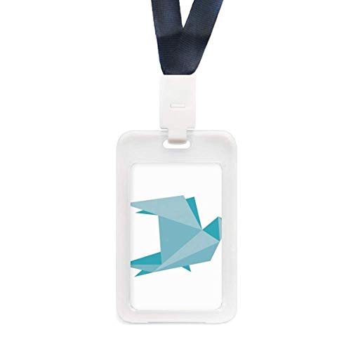 Protège-carte de crédit rigide motif origami pigeon vert
