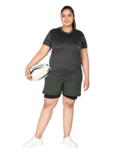 Image of CHKOKKO Gym Shorts for Women Workout Sports Running Quick Dry Fit Double Layer Inner Compression with Pockets Breathable Lightweight Wear
