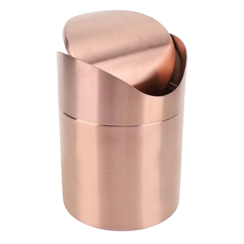 Mini poubelle de comptoir inox 304 petite corbeille de table avec couvercle amovible