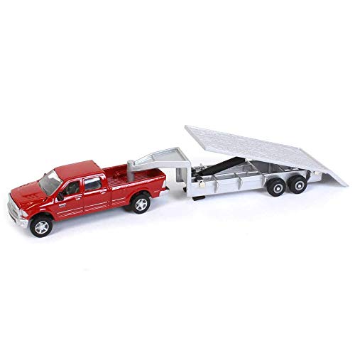 ERTL Dodge Pickup con Trailer y Fardos 1:64 miniatura 2