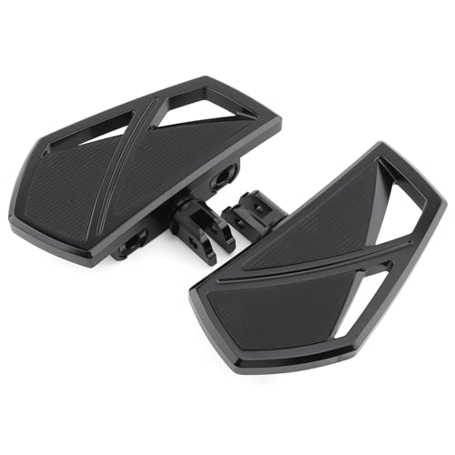 Image of Motorcycle Floorboards Phantom Front Foot Pegs Footrest for Harley Softail 2018-2024 Fat Boy Street Bob Low Rider Sport Glide Slim Fatbob Breakout 114 (Black)