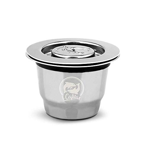 I Cafilas Refillable Capsules Stainless Steel Reusable Espresso Coffee Pods Compatible With Nespresso Originalline Brewers,I Cafilas Reusable Capsules With Coffee Tamper（1 Pod+1 Tamper） #TOP3