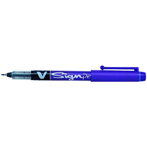Stylos feutre Pilot V Sign Pen violet contre les fuites d'encre sur papier