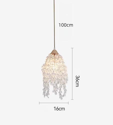 Skura 北欧 フォーリングクリスタルペンダントライト ゴールドフレーム 16cm×36cm ベッドサイド ダイニングに最適 E26 口金対応 ラグジュアリーナチュラル 部屋 寝室 カフェ 廊下 インテリア かわいい 内玄関 寝室 天井吊り下げ