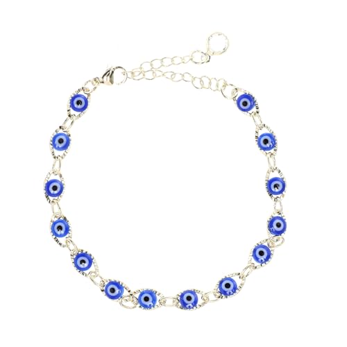 Gourmette Homme avec Pendentif Œil de Turc Bleu - Finition Premium et Design Épuré