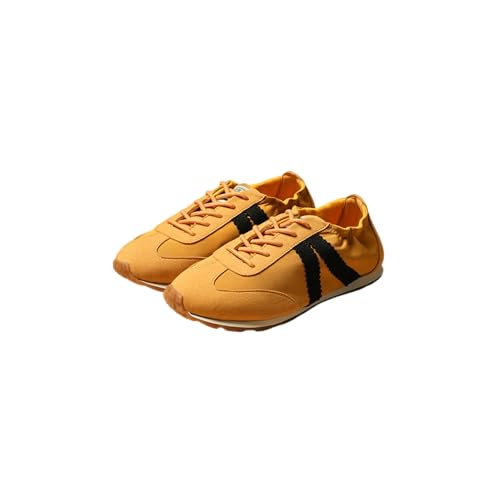 Image of Theater Fuji Casual Sneakers in Suede for Women | Stylish Flat Lace-Up Shoes | Lightweight Comfortable Footwear with Cushioned Insole